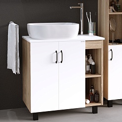 Grossman Мебель для ванной Флай 80 GR-3020 дуб сонома/белая – фотография-5